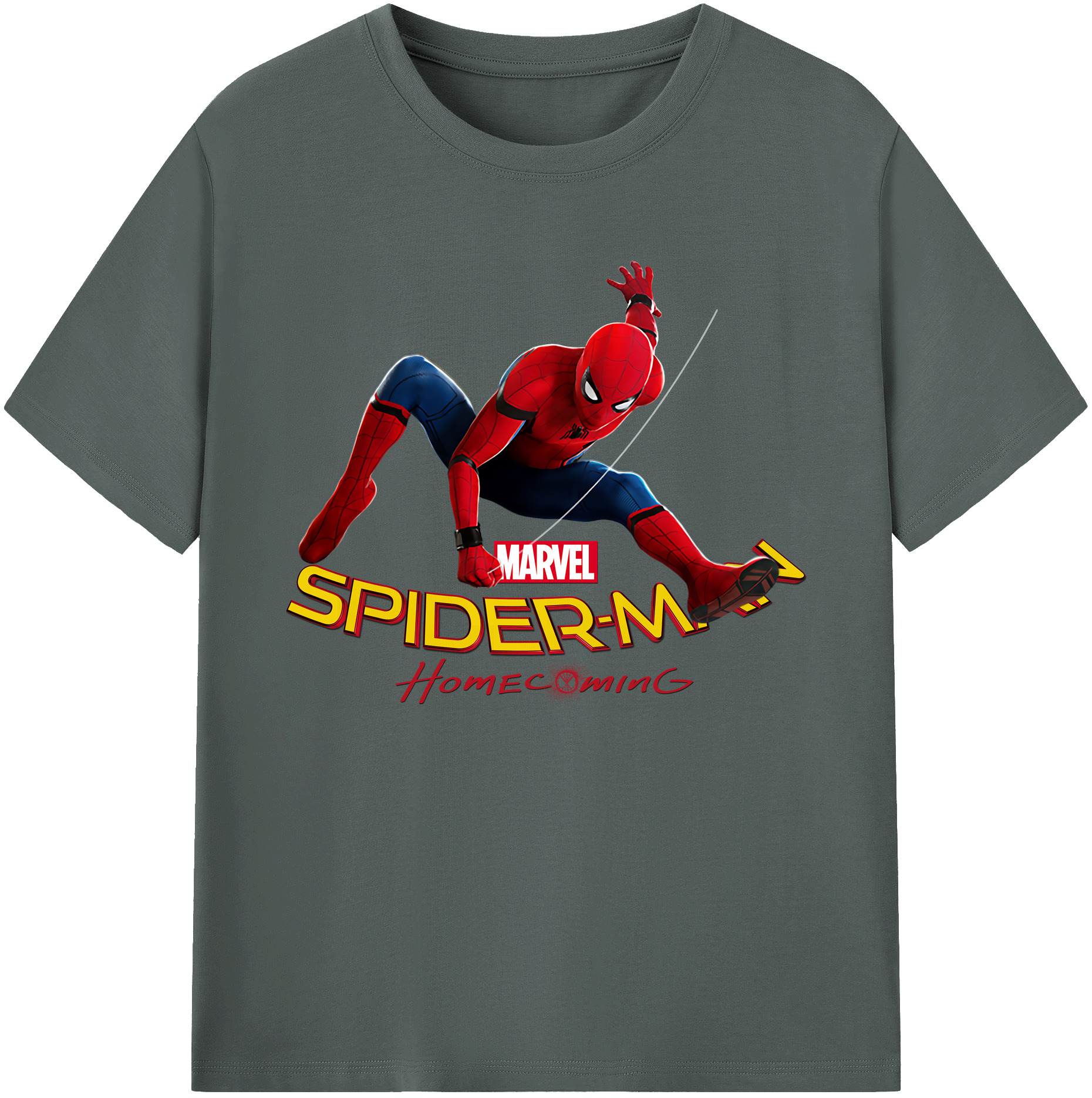 （画像用） Spider Man スパイダーマン 綿100％ メンズ半袖Tシャツ｜肌触りやわらか＆通気性